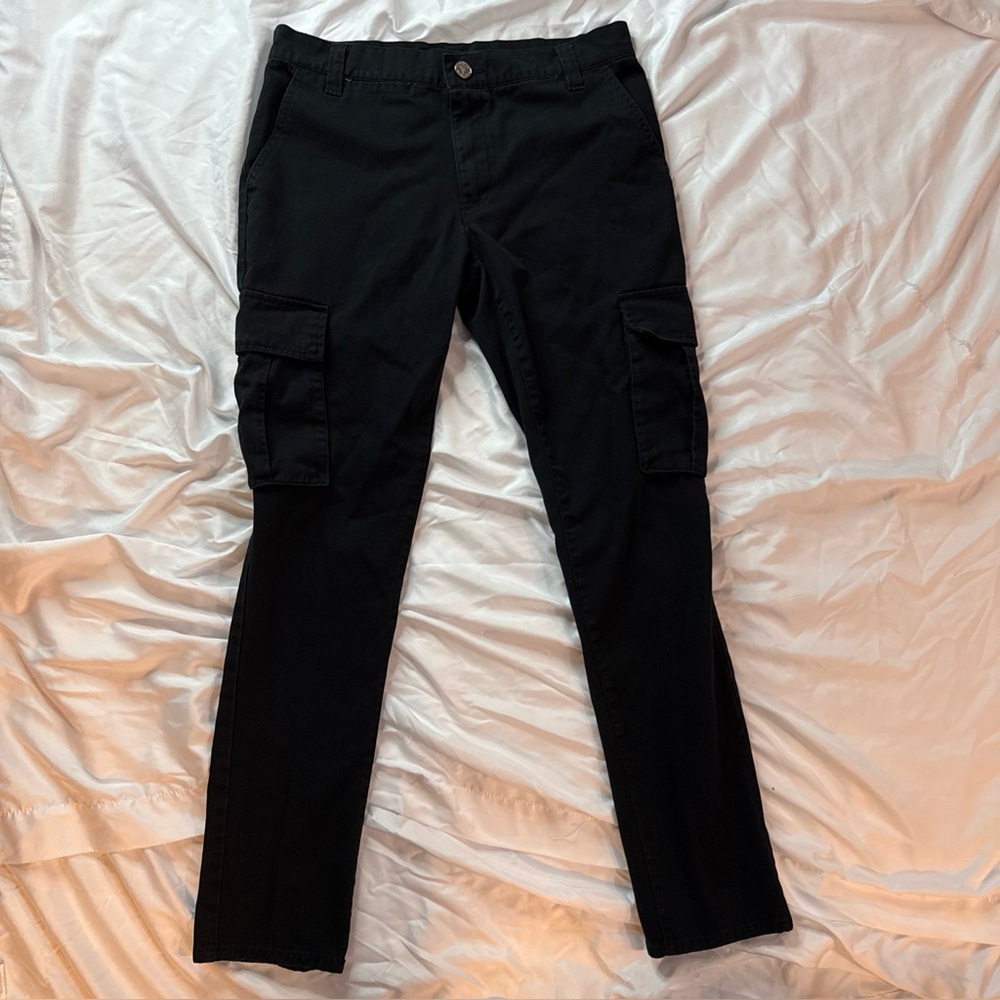 Rebel Minds Men's W34-L32 Black Cargo Denim Pants